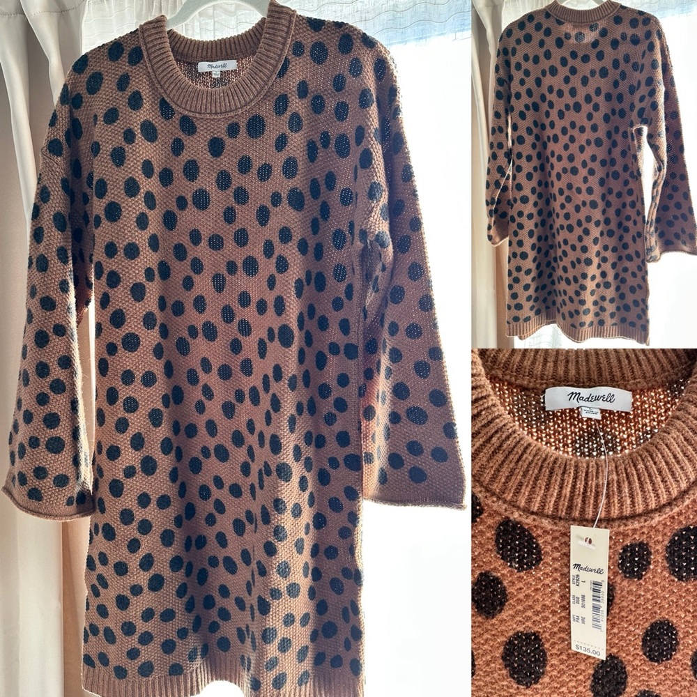 Madewell Polka Dot Sweater Dress